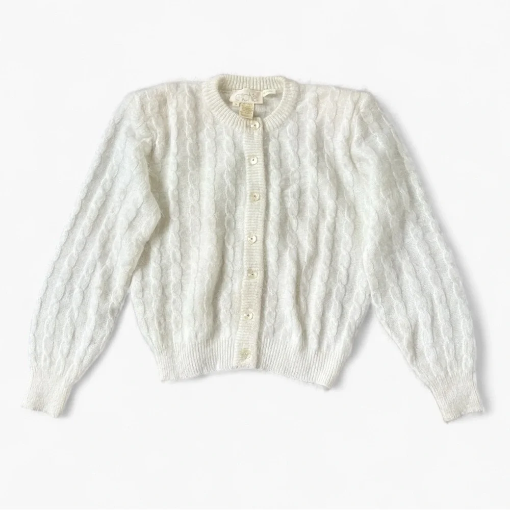 Cache Vintage Angora Metallic Cardigan Sweater - Picture 5 of 13
